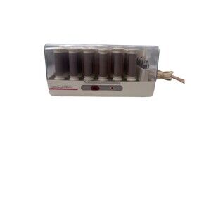 Vintage Belson Profiles Hot Rollers 18 Hair Curlers Ceramic Clips Fast Shipping